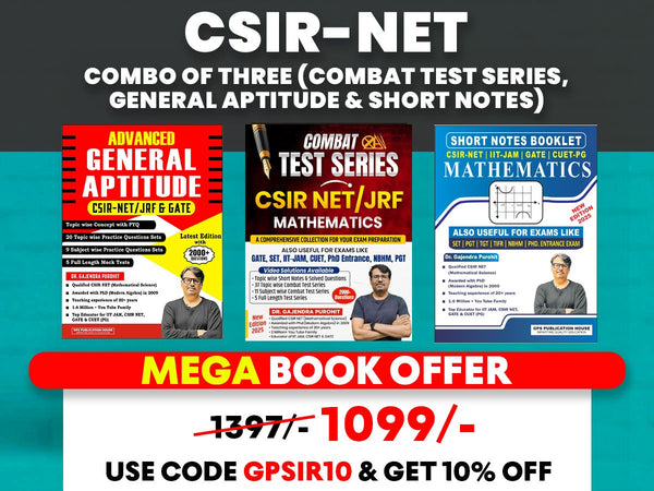 CSIR NET COMBO OF 3 By Dr. Gajendra Purohit