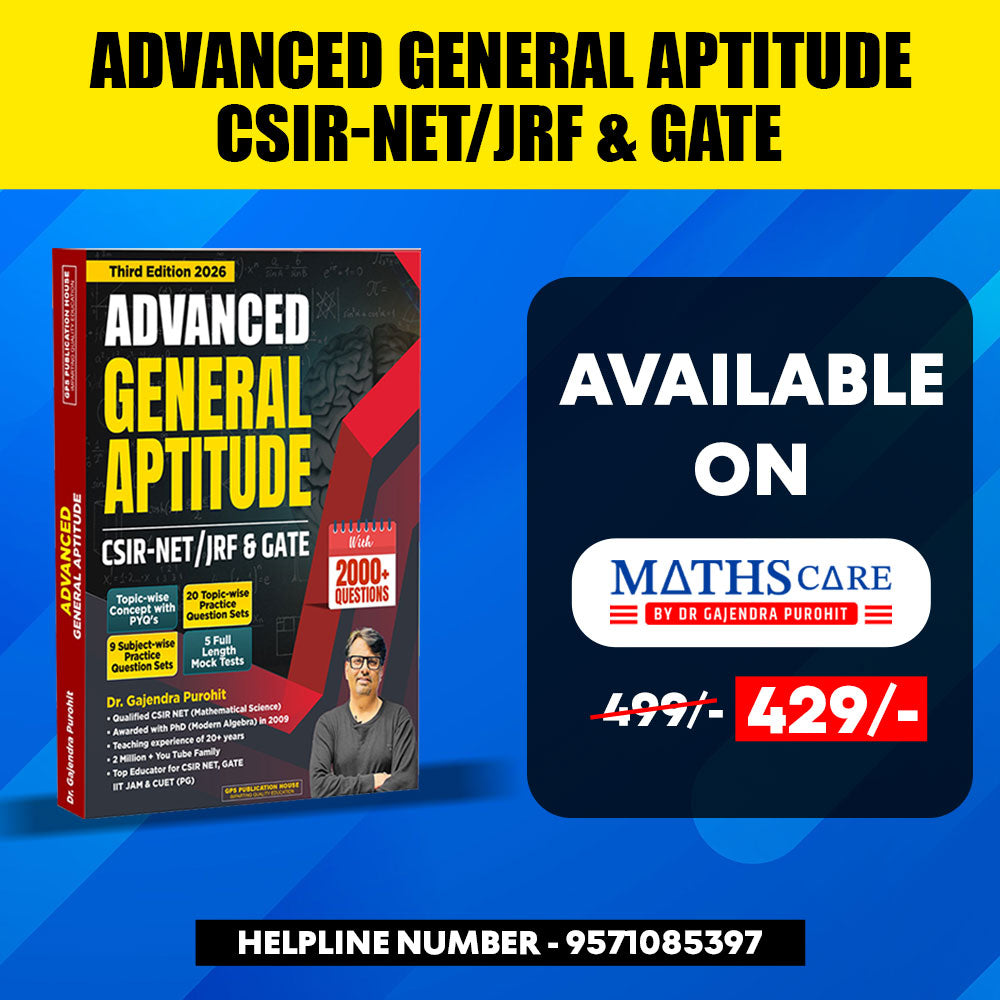 Advanced General Aptitude – CSIR NET | GATE | CUET By Dr. Gajendra Purohit (NEW EDITION)