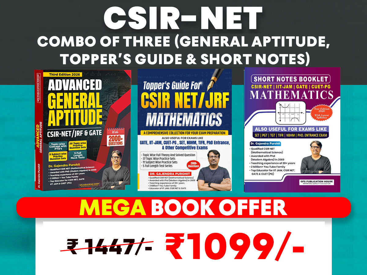 CSIR NET COMBO OF 3 with Topper's Guide By Dr. Gajendra Purohit